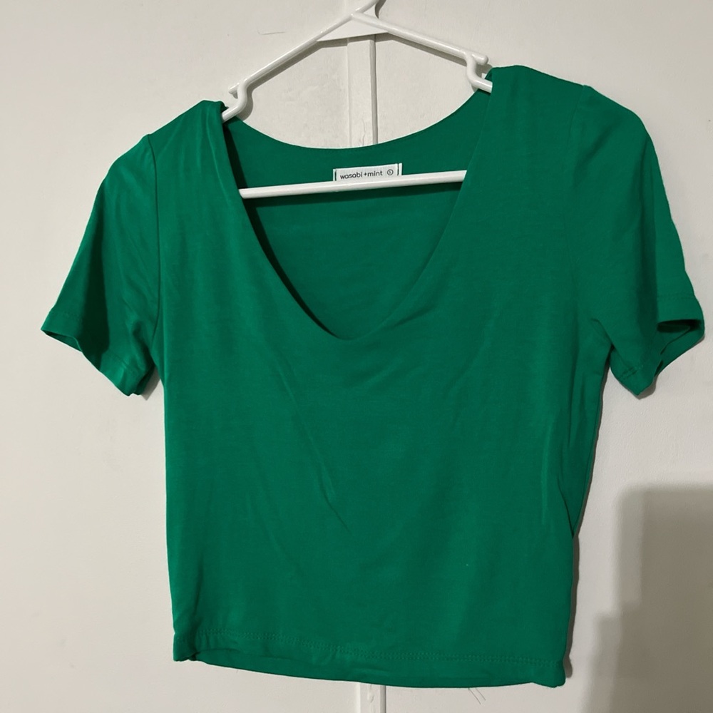 Vibrant Green Crop Top by